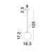 9624096 Висечка светилка LATO 1ХE14 Nova Luce